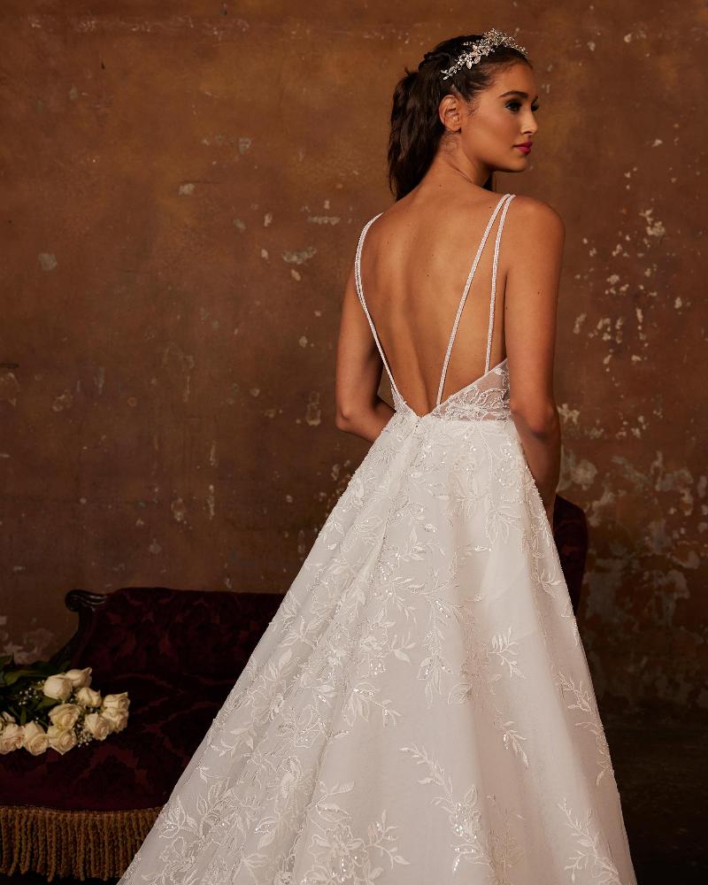 122243 sexy backless wedding dress with lace and v neckline5